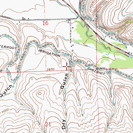 Topographic Map of Dry Gulch, MT