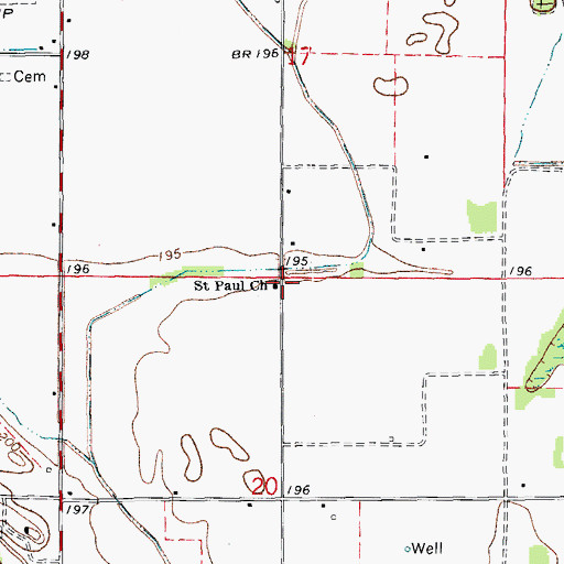 Topographic Map of Saint Paul African Methodist Episcopal Church, AR