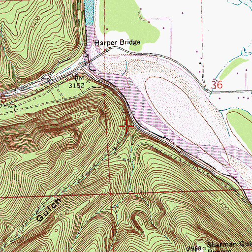 Topographic Map of Dry Gulch, MT