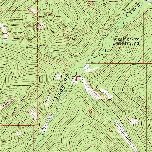 Topographic Map of Dry Gulch, MT