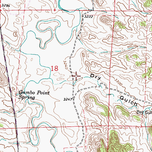 Topographic Map of Dry Gulch, MT