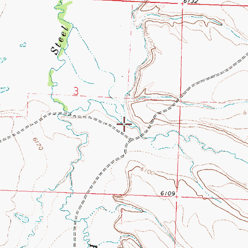 Topographic Map of Dry Gulch, MT