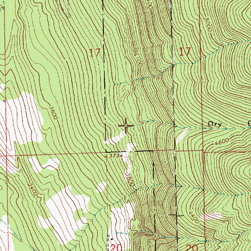 Topographic Map of Dry Gulch, MT