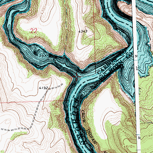 Topographic Map of Dry Head Creek, MT