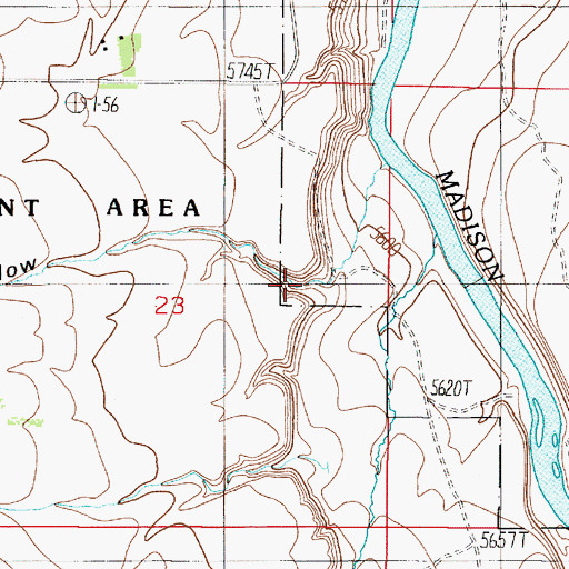 Topographic Map of Dry Hollow, MT