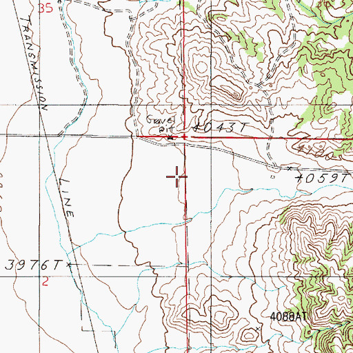 Topographic Map of Dry Hollow, MT