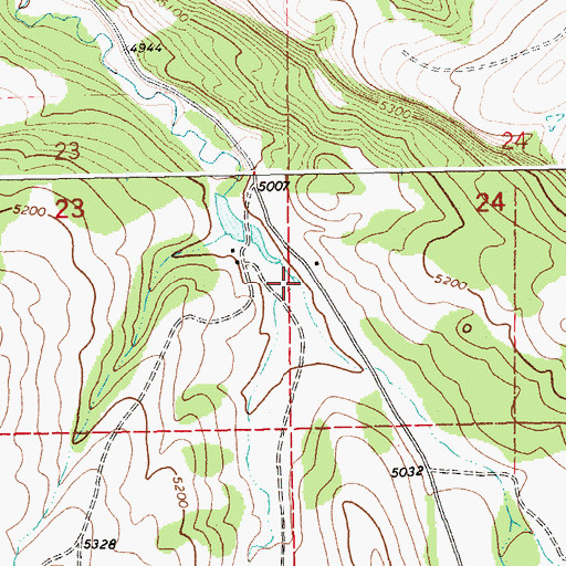 Topographic Map of Dry Pole Creek, MT