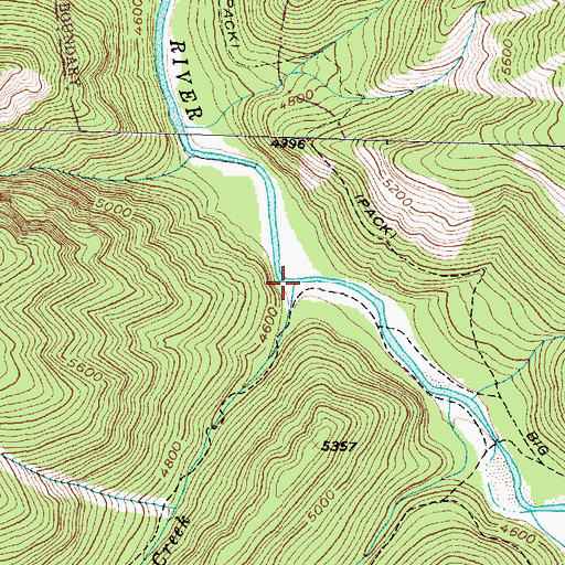 Topographic Map of Dryad Creek, MT