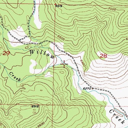 Topographic Map of DuBois Creek, MT