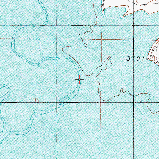 Topographic Map of Duck Creek, MT