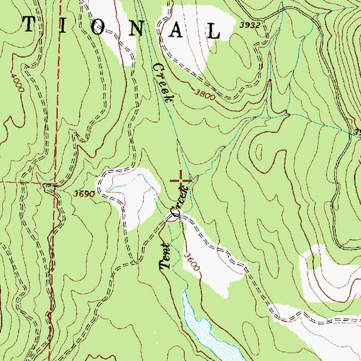 Topographic Map of Dudley Creek, MT