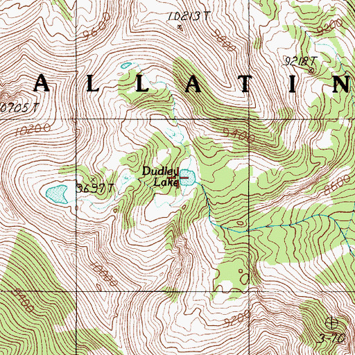 Topographic Map of Dudley Lake, MT