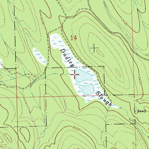 Topographic Map of Dudley Slough, MT