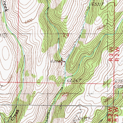 Topographic Map of Dulea Creek, MT