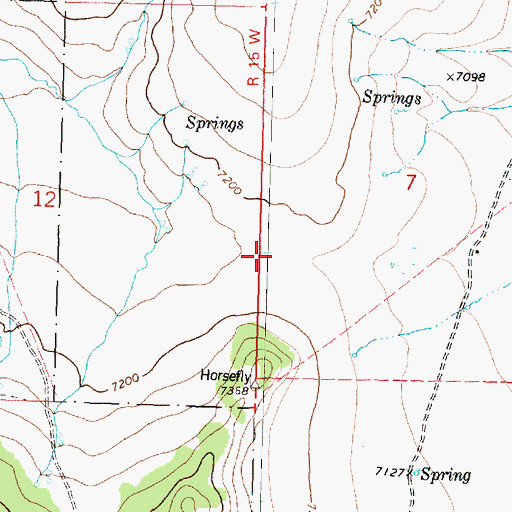 Topographic Map of Dunkwaden Flats, MT