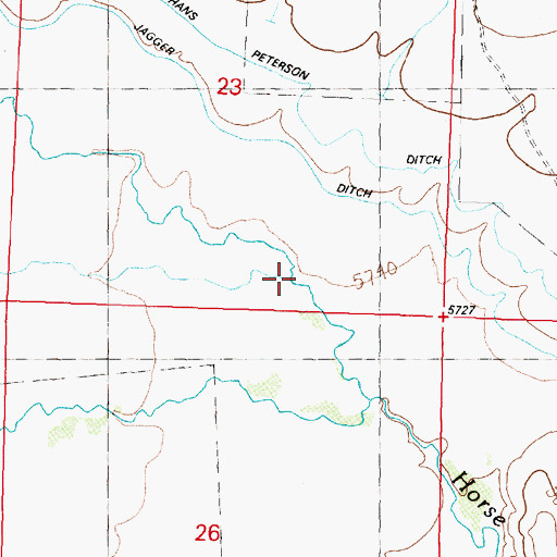 Topographic Map of Dunlap Creek, MT