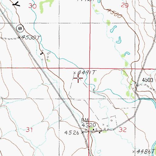 Topographic Map of Dunn Creek, MT