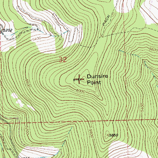 Topographic Map of Dunsire Point, MT