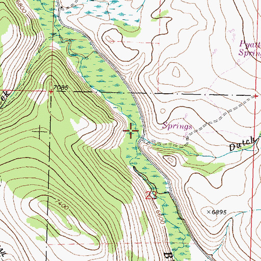 Topographic Map of Dutch Creek, MT