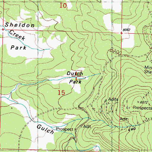 Topographic Map of Dutch Park, MT