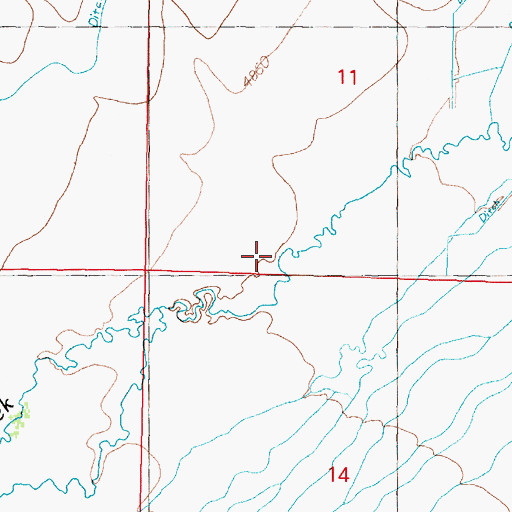 Topographic Map of Dutchman Creek, MT
