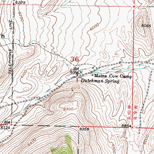 Topographic Map of Dutchman Spring, MT