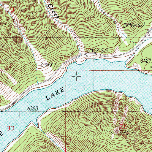 Topographic Map of Eagle Creek, MT