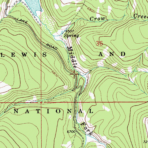 Topographic Map of Eagle Creek, MT