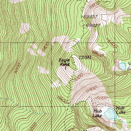 Topographic Map of Eagle Peak, MT