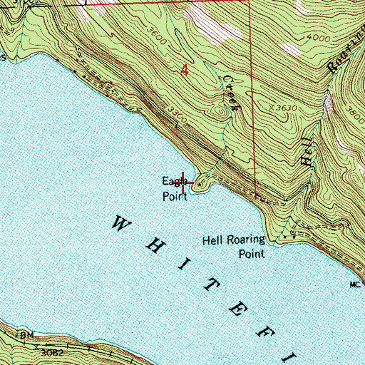Topographic Map of Eagle Point, MT