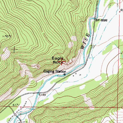 Topographic Map of Eagle Rock, MT