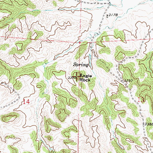 Topographic Map of Eagle Rock, MT