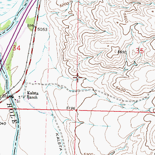 Topographic Map of Earls Gulch, MT