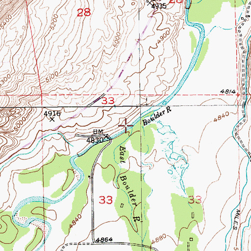 Topographic Map of East Boulder River, MT