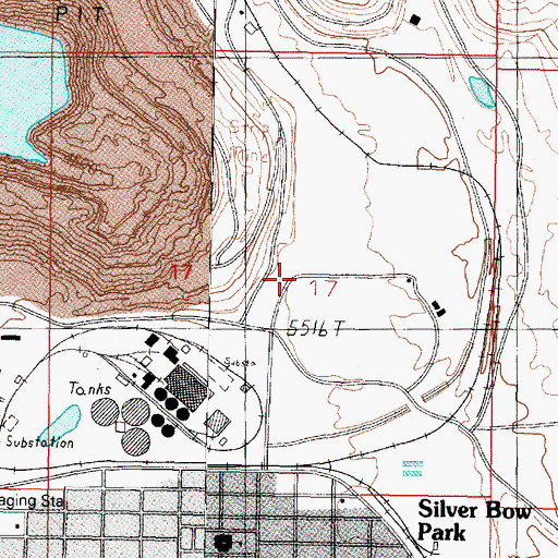 Topographic Map of East Butte, MT