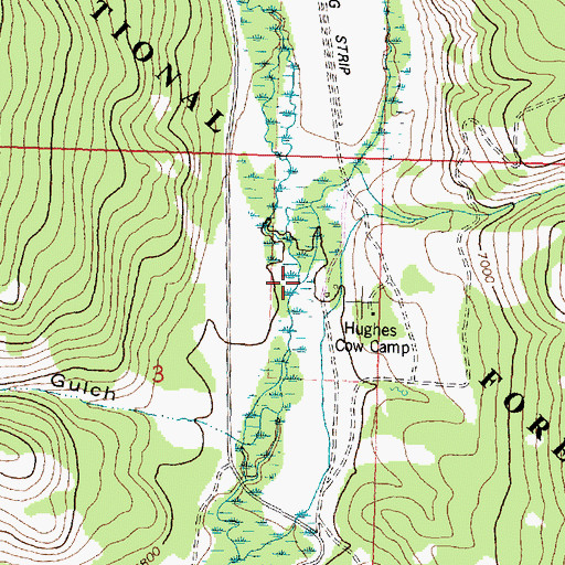 Topographic Map of East Creek, MT