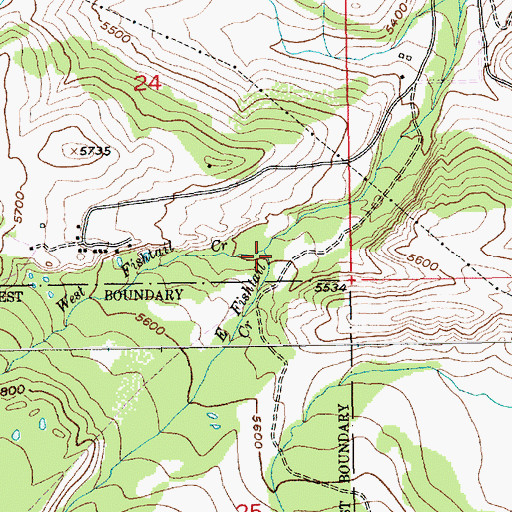 Topographic Map of East Fishtail Creek, MT