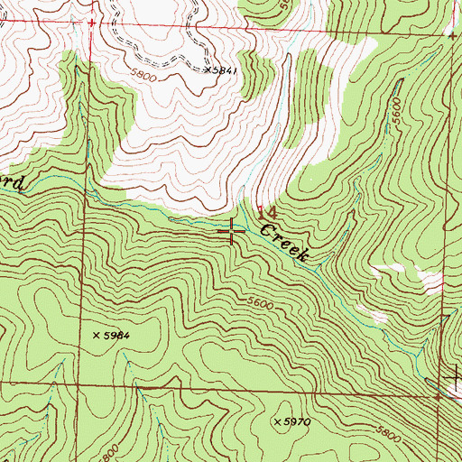 Topographic Map of East Fork Bertie Creek, MT