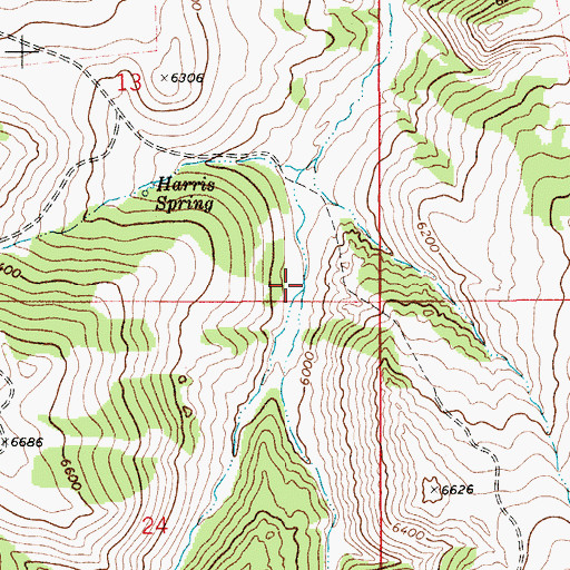 Topographic Map of East Fork Checkerboard Creek, MT