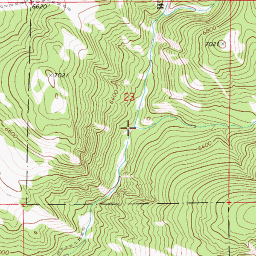 Topographic Map of East Fork Cottonwood Creek, MT