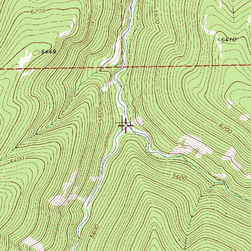 Topographic Map of East Fork Cottonwood Creek, MT