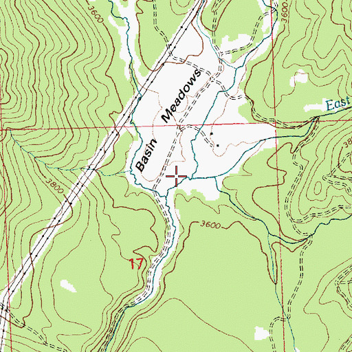 Topographic Map of East Fork Dayton Creek, MT