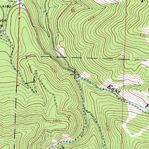 Topographic Map of East Fork Deer Creek, MT