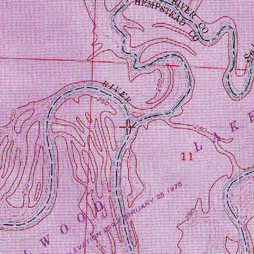 Topographic Map of Saline River, AR