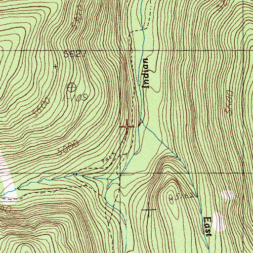 Topographic Map of East Fork Indian Creek, MT