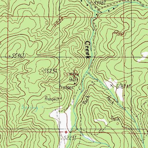 Topographic Map of East Fork McClellan Creek, MT