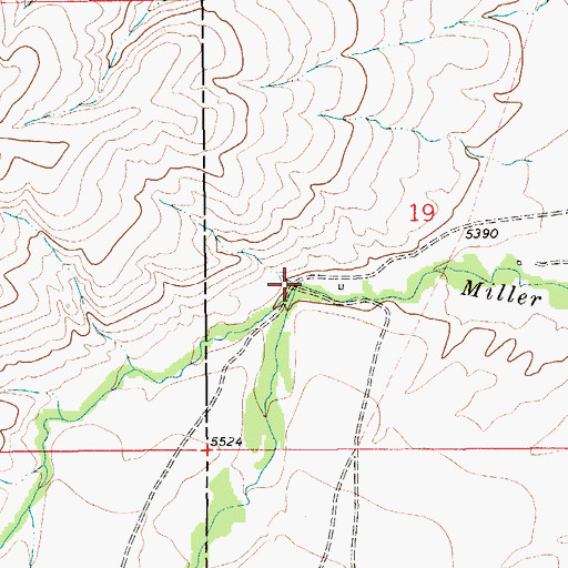 Topographic Map of East Fork Miller Creek, MT