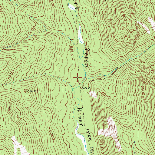 Topographic Map of East Fork North Fork Teton River, MT