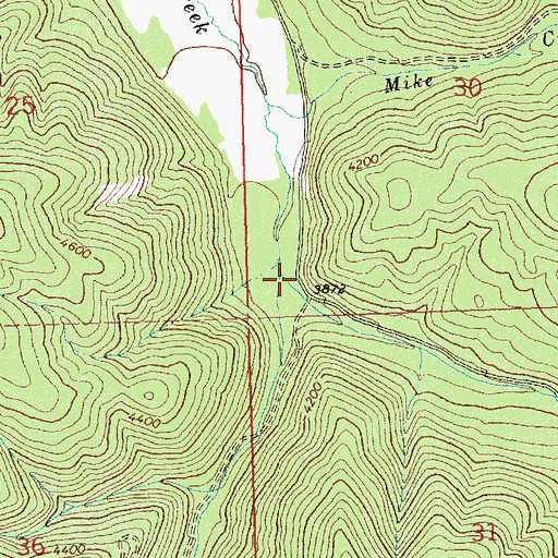 Topographic Map of East Fork Petty Creek, MT
