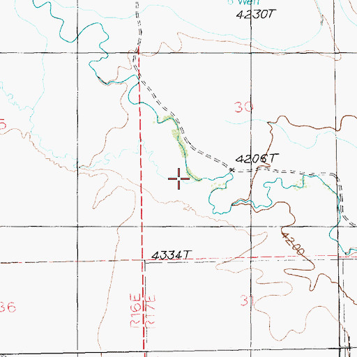 Topographic Map of East Fork Roberts Creek, MT